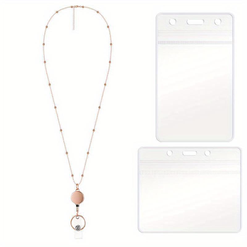 Retractable Badge Reel Lanyard ID Card Holders Chain Necklaces Keychain Clip for Women Men Employee Wholesale розового золота
Retractable Badge Reel Lanyard ID Card Holders Chain Necklaces Keychain Clip for Women Men Employee Wholesale розового золота