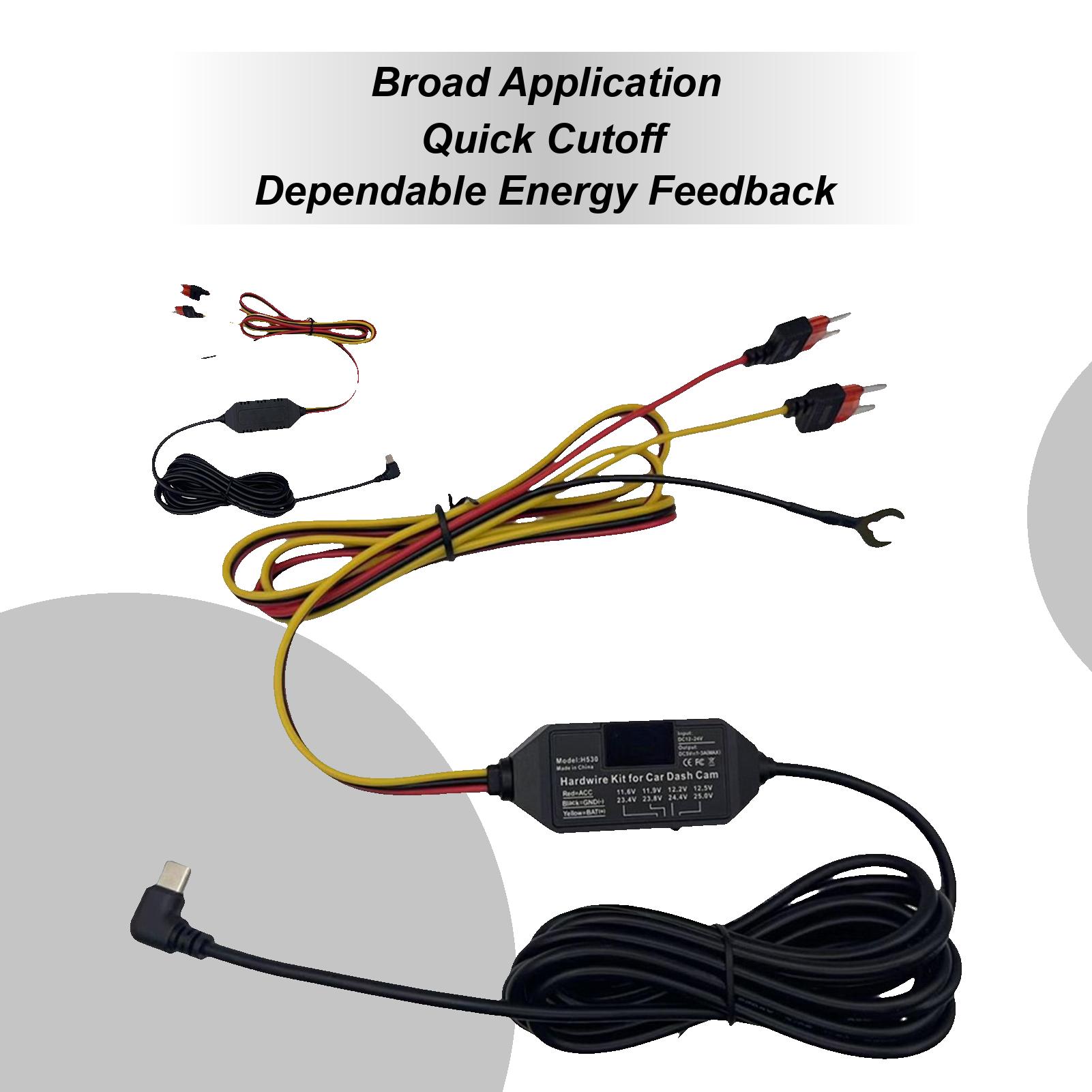Dash Cam Wire 3-Lead Dash Cam Cord With Display Voltage Monitor Type C Hard Wire For Vehicle Safety Systems Electronics Projects China Mainland
Dash Cam Wire 3-Lead Dash Cam Cord With Display Voltage Monitor Type C Hard Wire For Vehicle Safety Systems Electronics Projects China Mainland