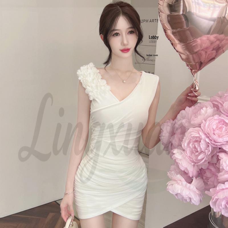 Sexy V-Neck Slim-Fit Sleeveless Dress for Women Large білий
Sexy V-Neck Slim-Fit Sleeveless Dress for Women Large білий