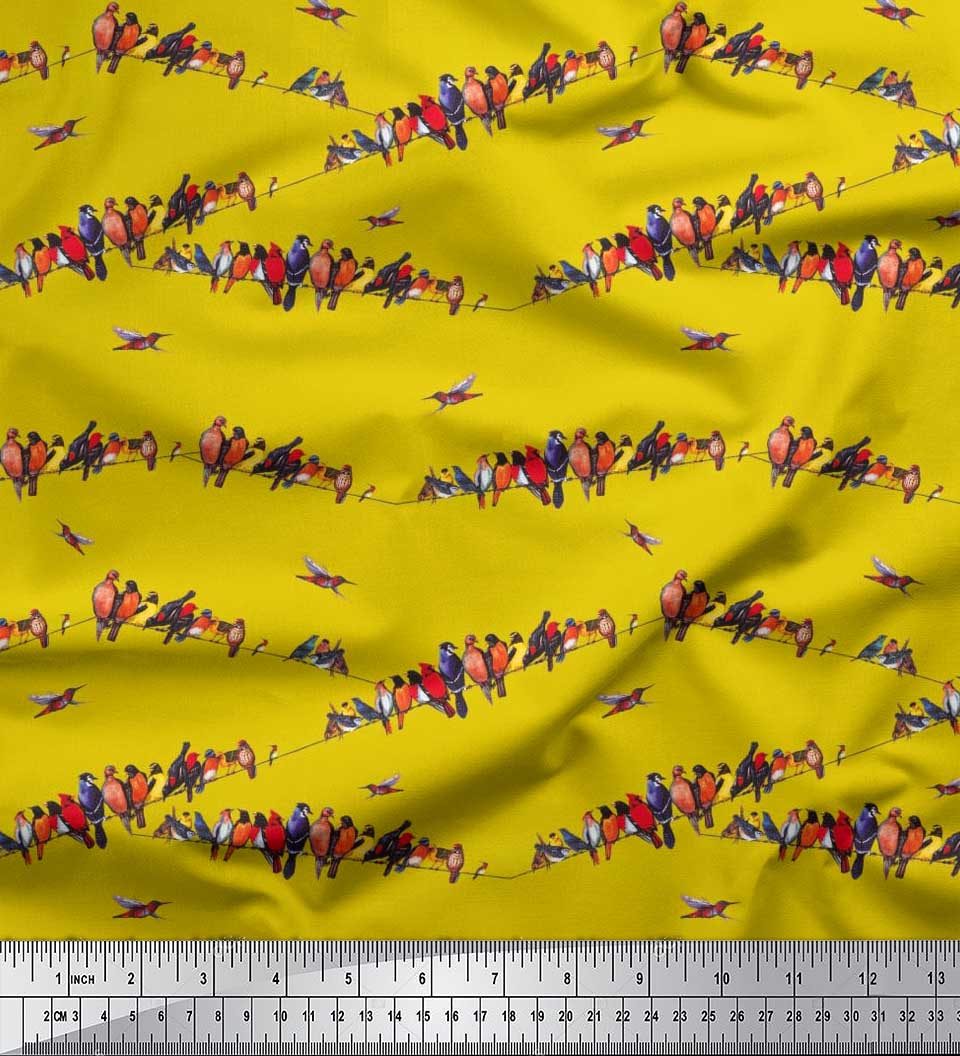 Soimoi Japan Crepe Satin Fabric Colorful Bird Decor Fabric Printed metre 42 Inch 42 Inch Wide - Poly Crepe жовтий
Soimoi Japan Crepe Satin Fabric Colorful Bird Decor Fabric Printed metre 42 Inch 42 Inch Wide - Poly Crepe жовтий