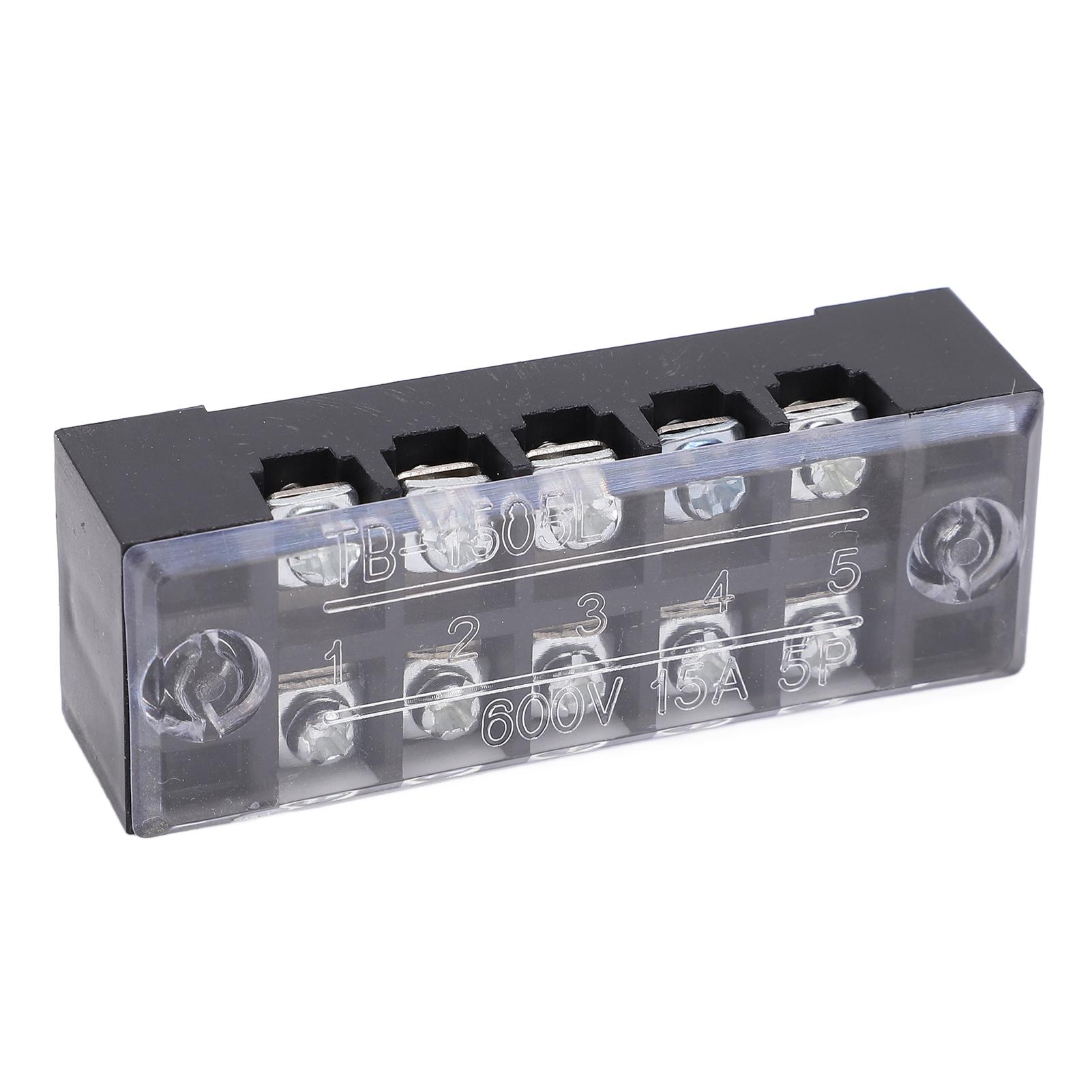 TB‑1505L Terminal Block 5 Positions 600V 15A Dual Row Screw Terminals Strip for Distribution Boxes Distribution Cabinets
TB‑1505L Terminal Block 5 Positions 600V 15A Dual Row Screw Terminals Strip for Distribution Boxes Distribution Cabinets