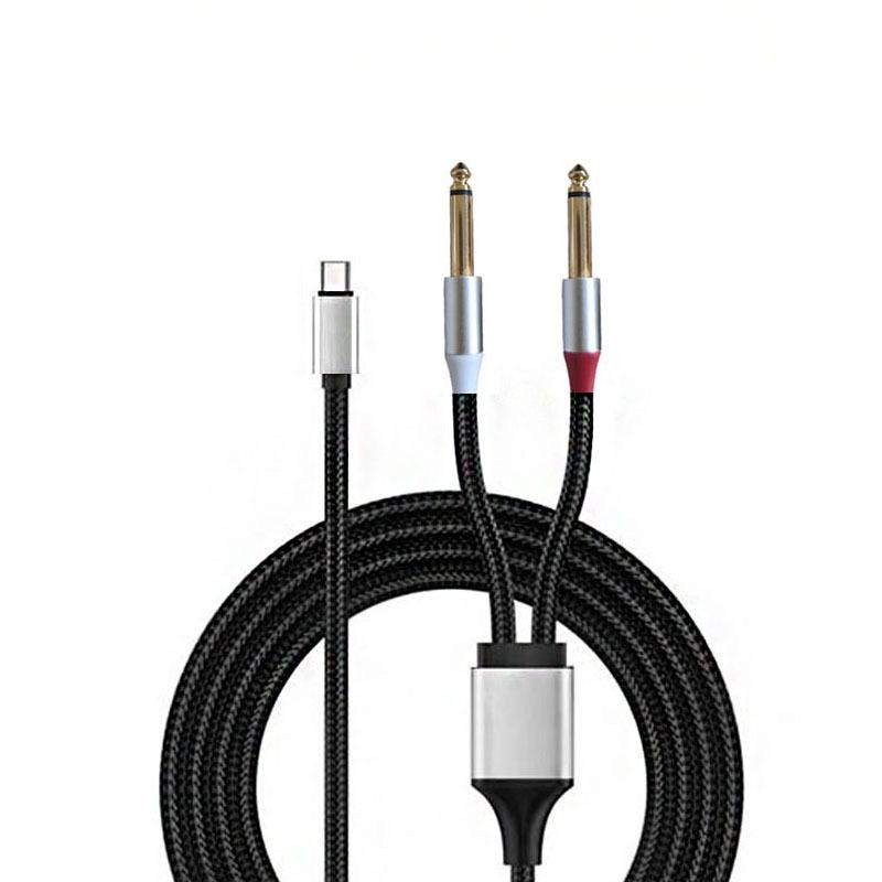 Type C Male To 2*6.35mm Male AUX Y Splitter Cable Y Splitter USB C To 6.35mm Splitter Cable for Tablet Laptop Phone Amplifier Type-c 1M
Type C Male To 2*6.35mm Male AUX Y Splitter Cable Y Splitter USB C To 6.35mm Splitter Cable for Tablet Laptop Phone Amplifier Type-c 1M
