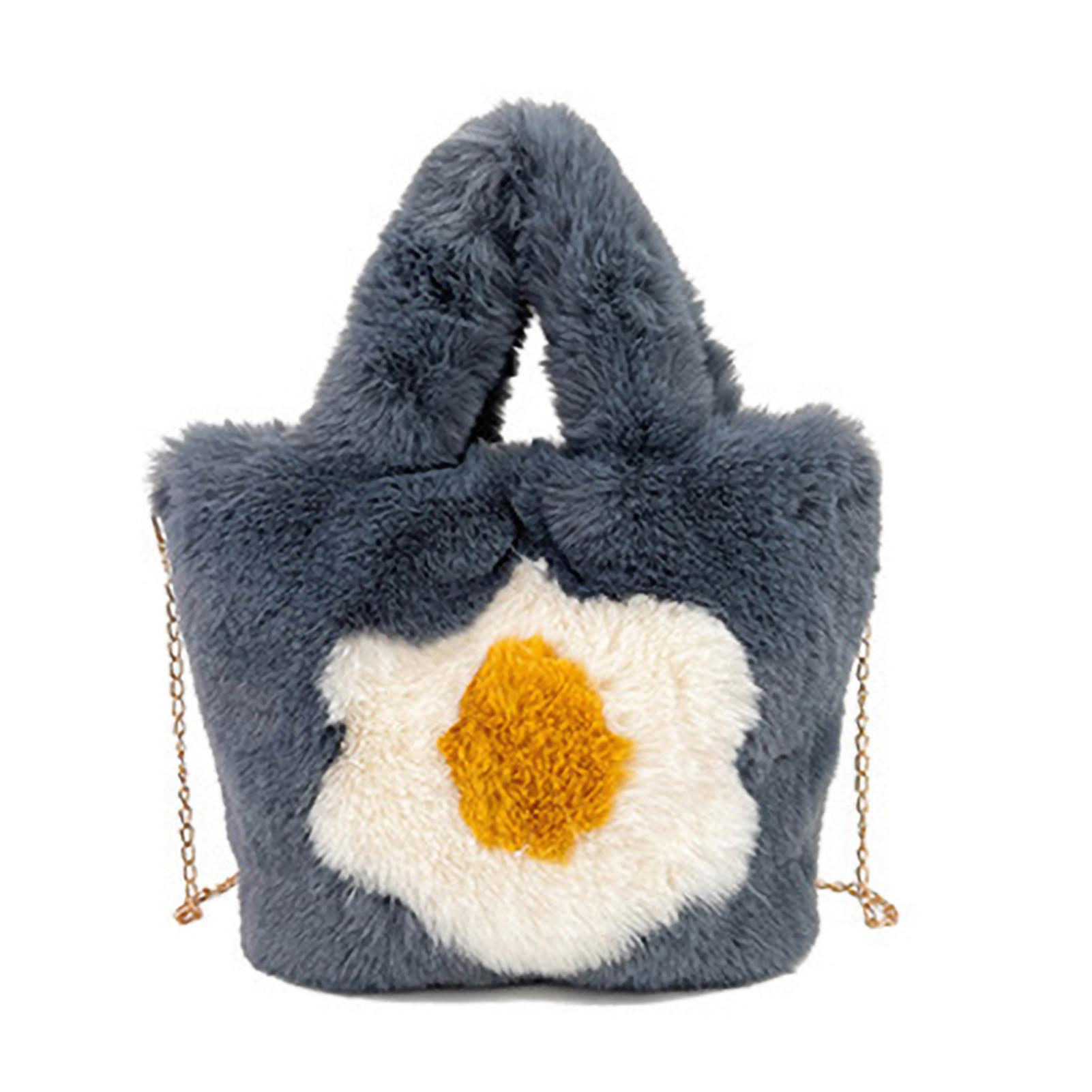 Women s Plush Shoulder Bag Fried Egg Design With Detachable Shoulder Chain Comfortable Touch Gift For Girls світло-сірого кольору
Women s Plush Shoulder Bag Fried Egg Design With Detachable Shoulder Chain Comfortable Touch Gift For Girls світло-сірого кольору