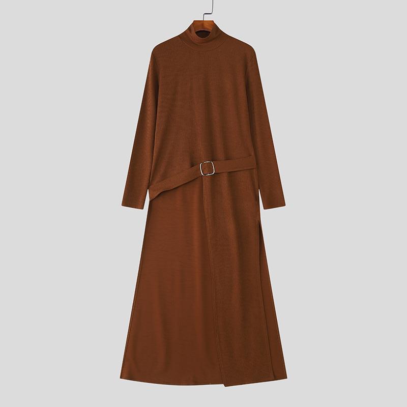 INCERUN Мужские осенние топы с высоким воротником, длинными рукавами и разрезами, длинные туники-футболки S коричневый
INCERUN Мужские осенние топы с высоким воротником, длинными рукавами и разрезами, длинные туники-футболки S коричневый