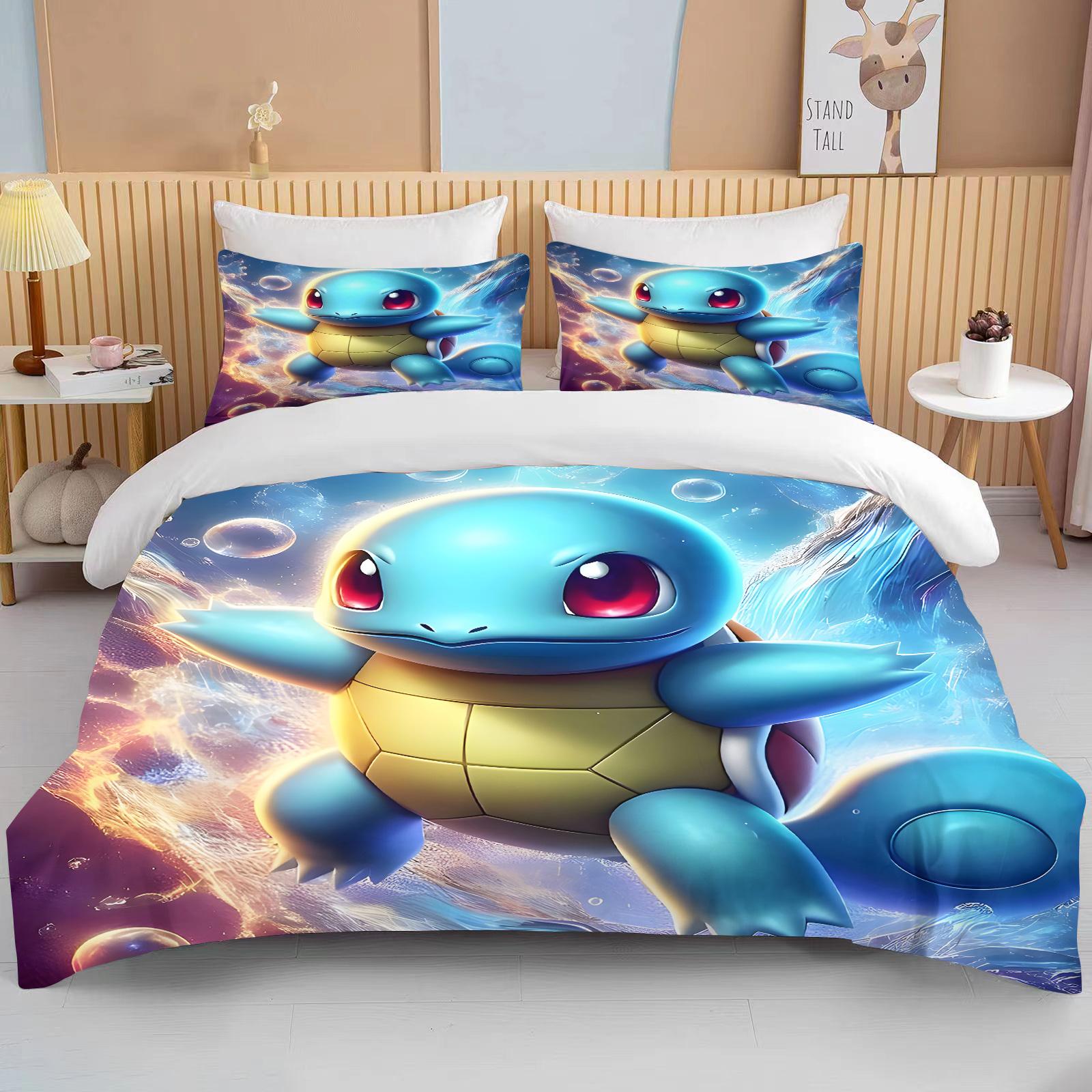 3PC Pokemon Squirtle Printed Bedding Set Cartoon Microfiber Bed Set Pillowcase Adult Bed Cover Bedroom Bed Set for Gifts 135X200cm
3PC Pokemon Squirtle Printed Bedding Set Cartoon Microfiber Bed Set Pillowcase Adult Bed Cover Bedroom Bed Set for Gifts 135X200cm