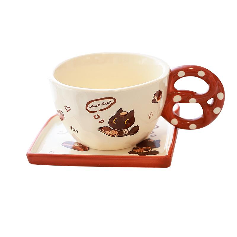 Artistic ceramic mug household coffee girls new cute bread series coffee cup saucer 300ml
Artistic ceramic mug household coffee girls new cute bread series coffee cup saucer 300ml