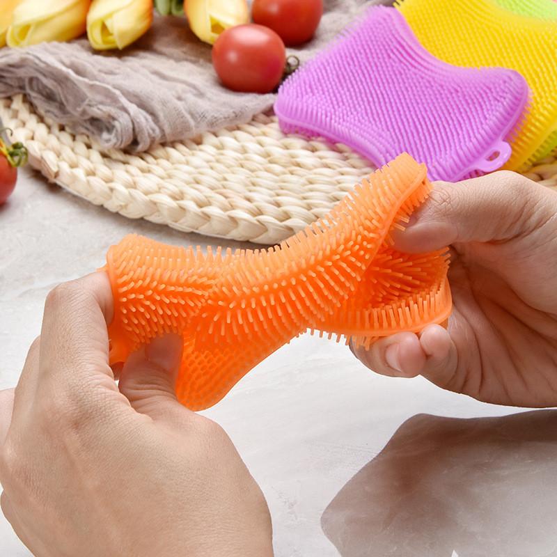 1pc Silicone Dish Washing Brush Pot Pan Sponge Scrubber Silicone Scouring Pad Fruit Pot Pan Wash Brushes Kitchen Cleaning Tools зелёный
1pc Silicone Dish Washing Brush Pot Pan Sponge Scrubber Silicone Scouring Pad Fruit Pot Pan Wash Brushes Kitchen Cleaning Tools зелёный