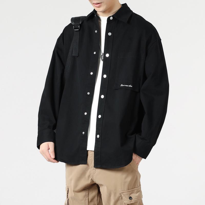 LKTM Men s Spring Letter Embroidery Black Shirt: Trendy Loose-Fit Casual Long Sleeve. 2XL (suitable for 105-115 kg)
LKTM Men s Spring Letter Embroidery Black Shirt: Trendy Loose-Fit Casual Long Sleeve. 2XL (suitable for 105-115 kg)