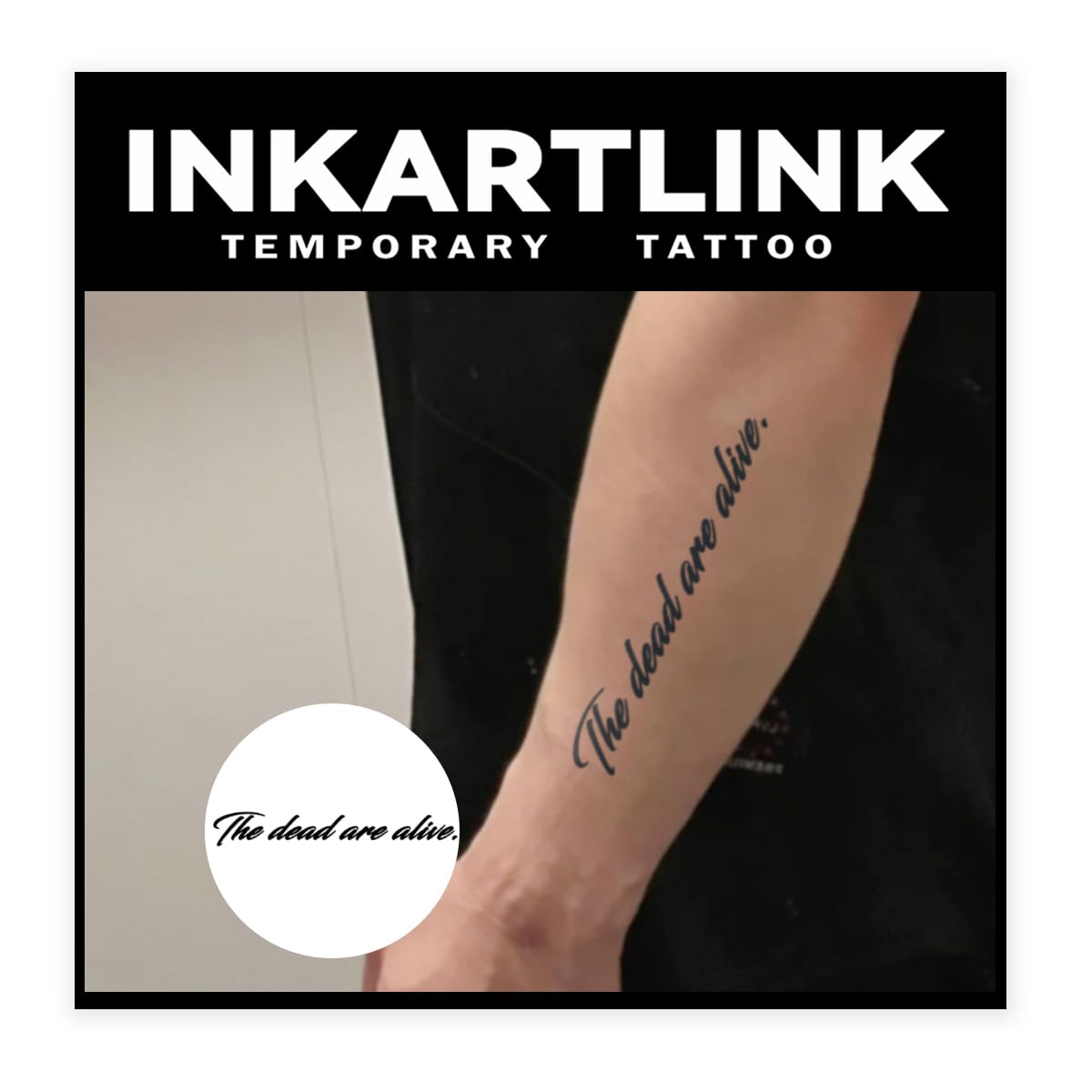 INKARTLINK Клеточные раскраски наклейки-татуировки Живи, только готовясь к смерти Набор из 3 водонепроницаемых стильных английских букв - -
INKARTLINK Клеточные раскраски наклейки-татуировки Живи, только готовясь к смерти Набор из 3 водонепроницаемых стильных английских букв - -