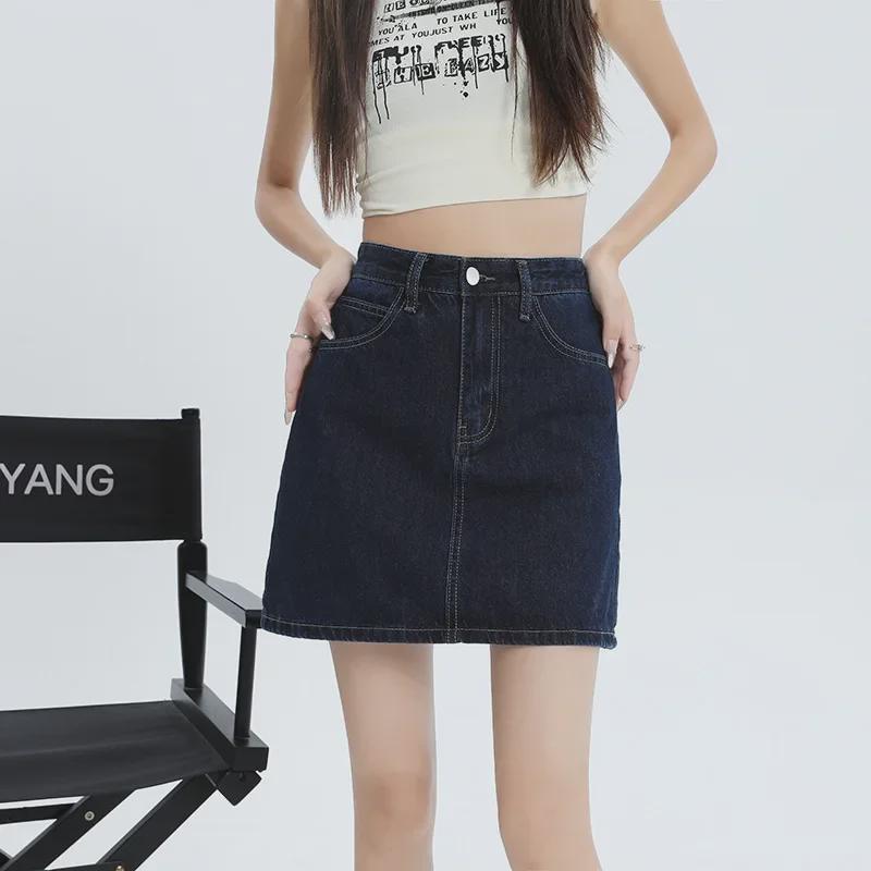 Women s Denim A-Line Mini Skirt - Versatile, Slimming, Hip-Hugging, Anti-Exposure, Summer 2025 Collection Large темно-синього кольору
Women s Denim A-Line Mini Skirt - Versatile, Slimming, Hip-Hugging, Anti-Exposure, Summer 2025 Collection Large темно-синього кольору