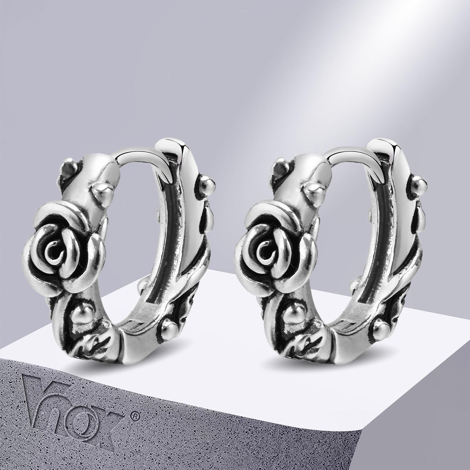 Vnox Ретро Модные Серьги-кольца с розами для мужчин, Ювелирные изделия, Крутые серьги-хагги с цветком из нержавеющей стали, Аксессуар, Подарки для него
Vnox Ретро Модные Серьги-кольца с розами для мужчин, Ювелирные изделия, Крутые серьги-хагги с цветком из нержавеющей стали, Аксессуар, Подарки для него