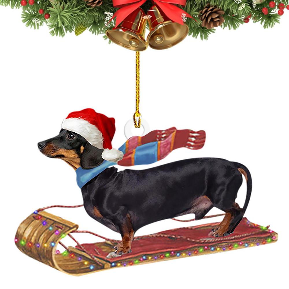 Christmas Decoration Acrylic Christmas Tree Pendants Sausage Dog Hanging Ornaments Craft Dog Decor for Home Winter Party Favor
Christmas Decoration Acrylic Christmas Tree Pendants Sausage Dog Hanging Ornaments Craft Dog Decor for Home Winter Party Favor