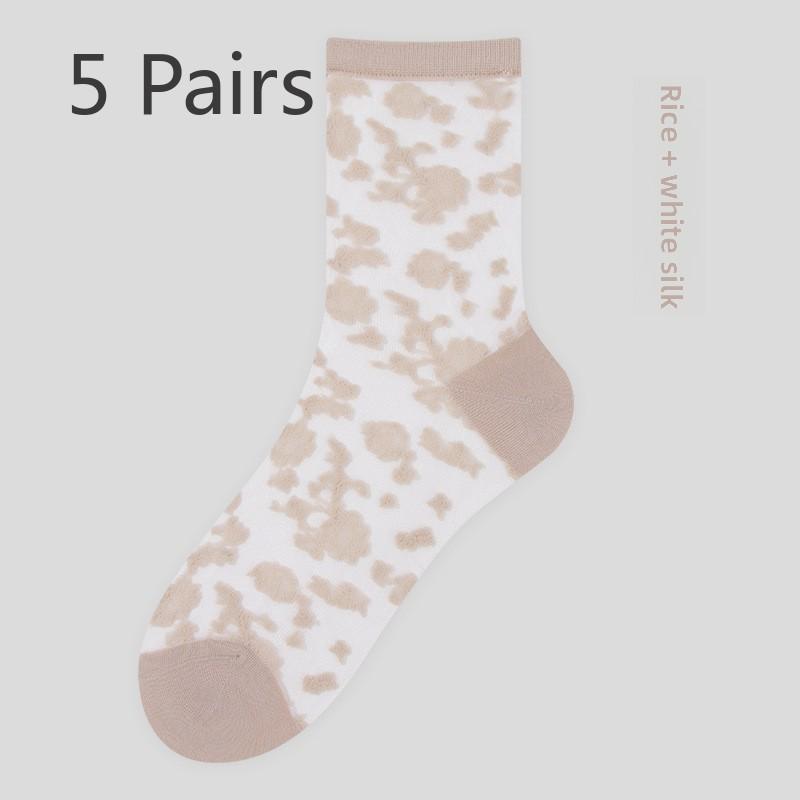 5 пар весенних и летних кружевных чулок Чулки средней длины для женщин Чулки с кристаллами Балетные ветрозащитные носки для женщин Весенние и летние носки 5 Pairs бежевый/белый
5 пар весенних и летних кружевных чулок Чулки средней длины для женщин Чулки с кристаллами Балетные ветрозащитные носки для женщин Весенние и летние носки 5 Pairs бежевый/белый
