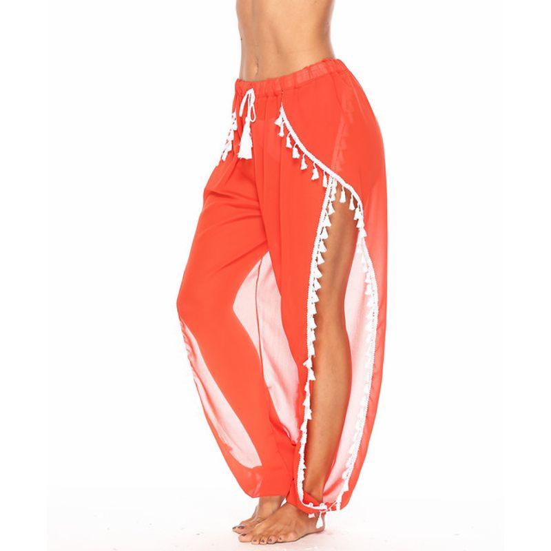 Брюки с кисточками и разрезом по ноге из шифона с широкими штанинами Брюки из шифона с кисточками и разрезом Свободные брюки Orange S
Брюки с кисточками и разрезом по ноге из шифона с широкими штанинами Брюки из шифона с кисточками и разрезом Свободные брюки Orange S