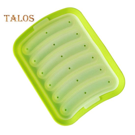 Форма для колбасы, легко снимается, многоразовая прочная форма для хот-догов «сделай сам», с крышкой, кухонные принадлежности зелёный