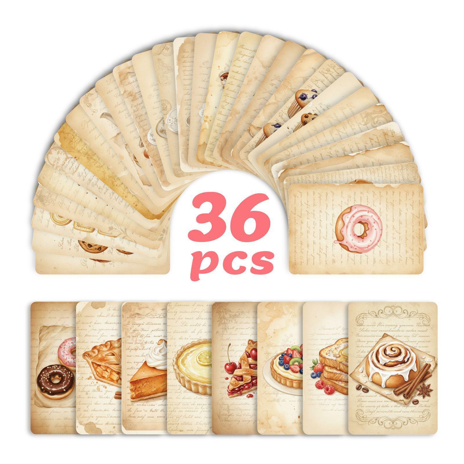 36 Warm Dessert Food Card Set Healing Message Card Wall Decoration Hand Account Material Postcard RXHB0197
36 Warm Dessert Food Card Set Healing Message Card Wall Decoration Hand Account Material Postcard RXHB0197