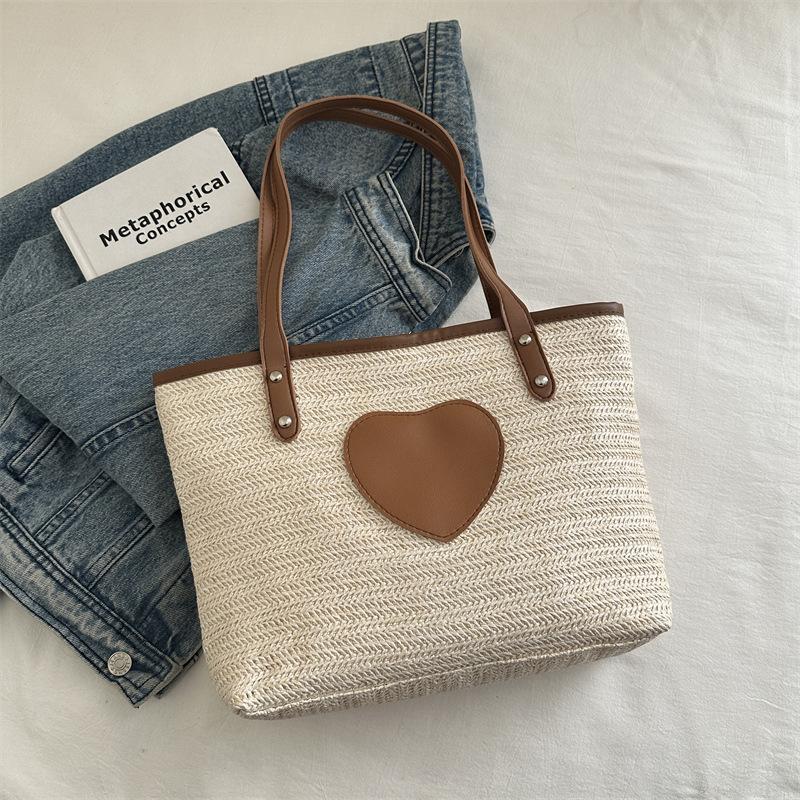 European and American casual woven women s bags, literary Mori shoulder bags, new fashion handbags, dual-purpose large-capacity straw bags коричневый
European and American casual woven women s bags, literary Mori shoulder bags, new fashion handbags, dual-purpose large-capacity straw bags коричневый