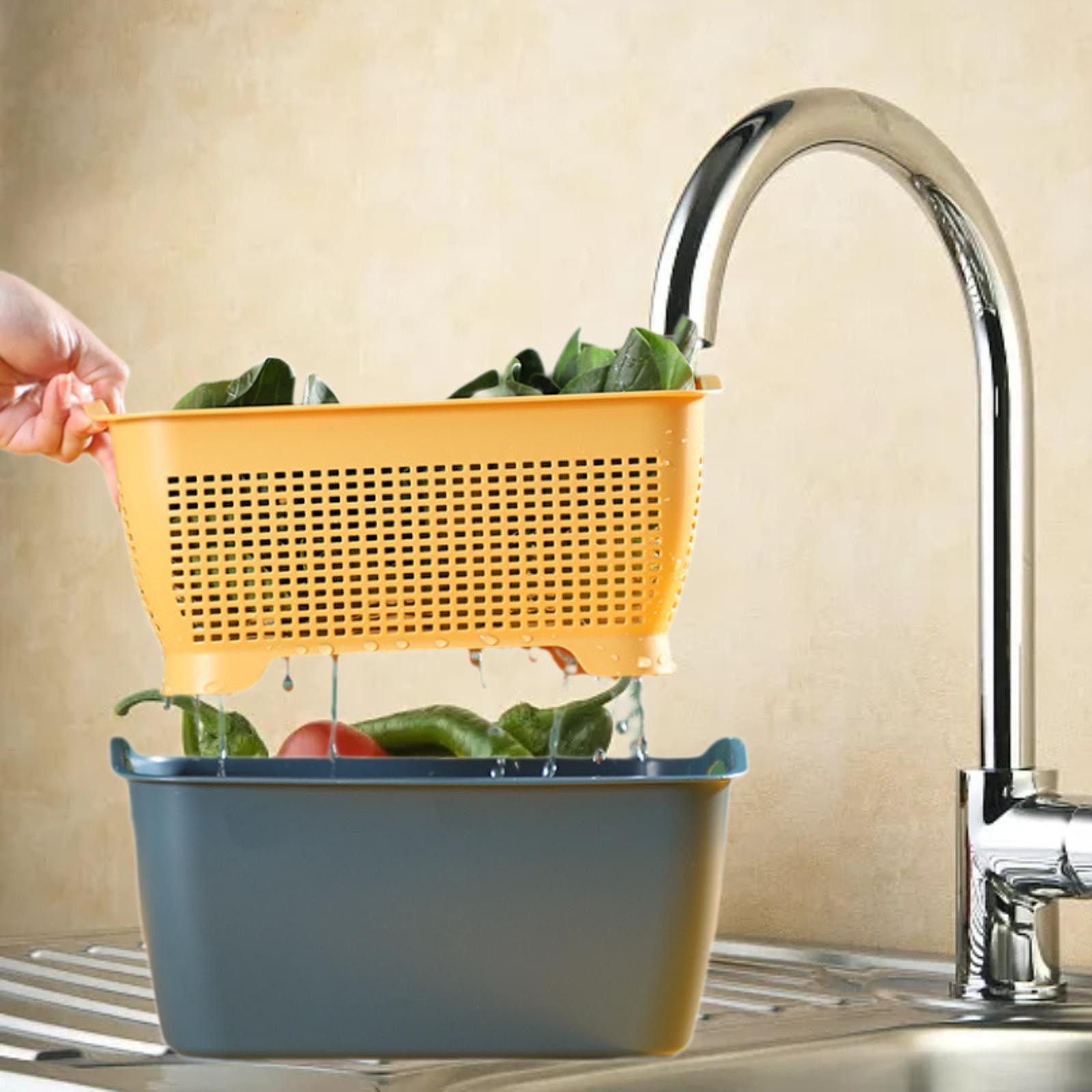 Fruit Vegetable Washing Basket, Double Layer Draining Basket, Household Strainer Basket, 2 in 1 Washing Bowl and Strainer S
Fruit Vegetable Washing Basket, Double Layer Draining Basket, Household Strainer Basket, 2 in 1 Washing Bowl and Strainer S