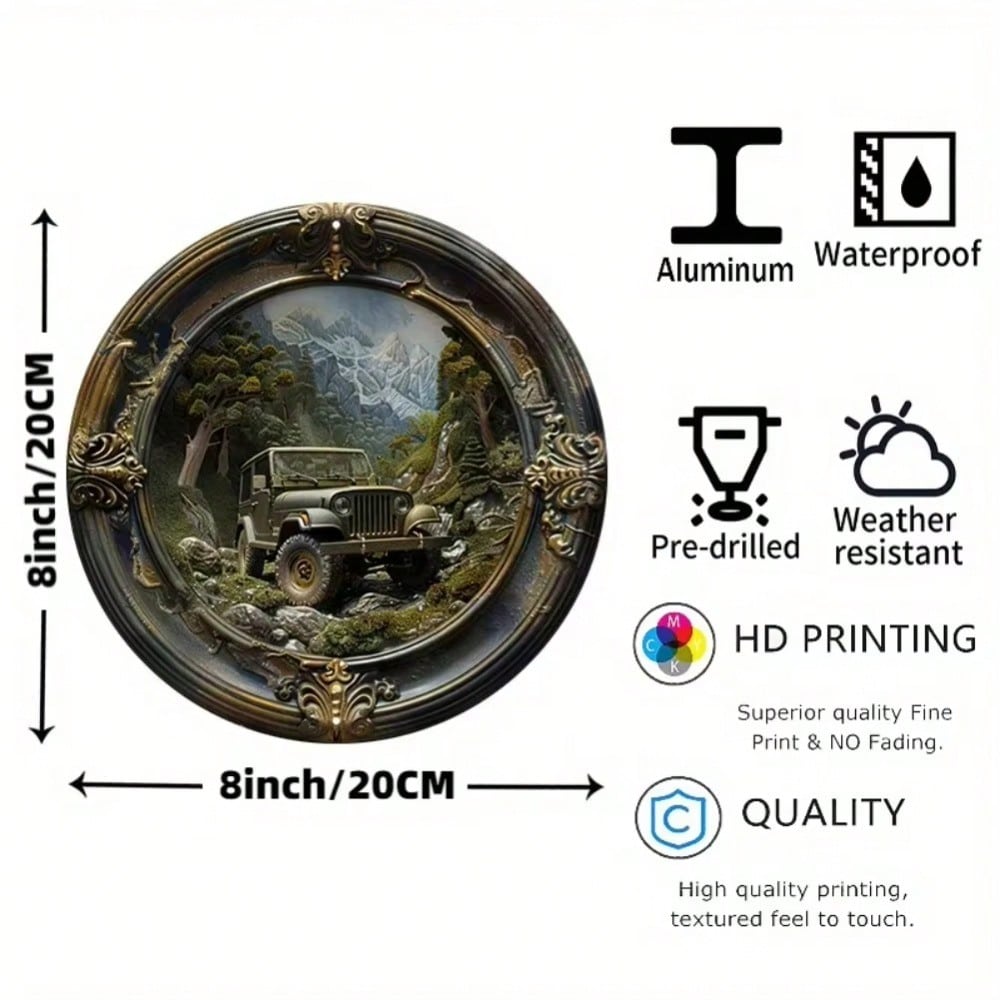 Metal Wall Art Decor Round Sign Forest Portrait Waterproof HD Print Weather Resistant TYA24432-20X20CM різнокольоровий
Metal Wall Art Decor Round Sign Forest Portrait Waterproof HD Print Weather Resistant TYA24432-20X20CM різнокольоровий