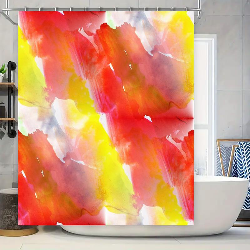 Watercolor-Inspired Bathroom Shower Curtain Abstract Red Yellow Design Polyester Fabric Waterproof Home Decor Size: 72 X 72 Inch W60H190(CM)-1 Pcs
Watercolor-Inspired Bathroom Shower Curtain Abstract Red Yellow Design Polyester Fabric Waterproof Home Decor Size: 72 X 72 Inch W60H190(CM)-1 Pcs