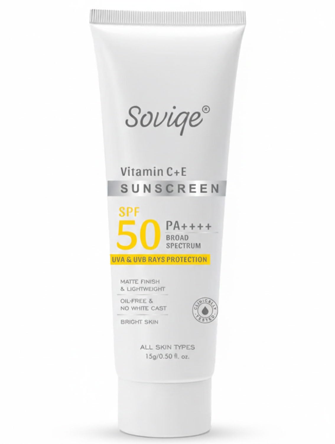Soviqe_SPF 50, PA+++ Sunshield Matte Look Paraben & Sulphate free,Sunscreen | With Vitamin C + E Rich, - Travel Size 15ml -(Summer+Winter Skin Pr
Soviqe_SPF 50, PA+++ Sunshield Matte Look Paraben & Sulphate free,Sunscreen | With Vitamin C + E Rich, - Travel Size 15ml -(Summer+Winter Skin Pr