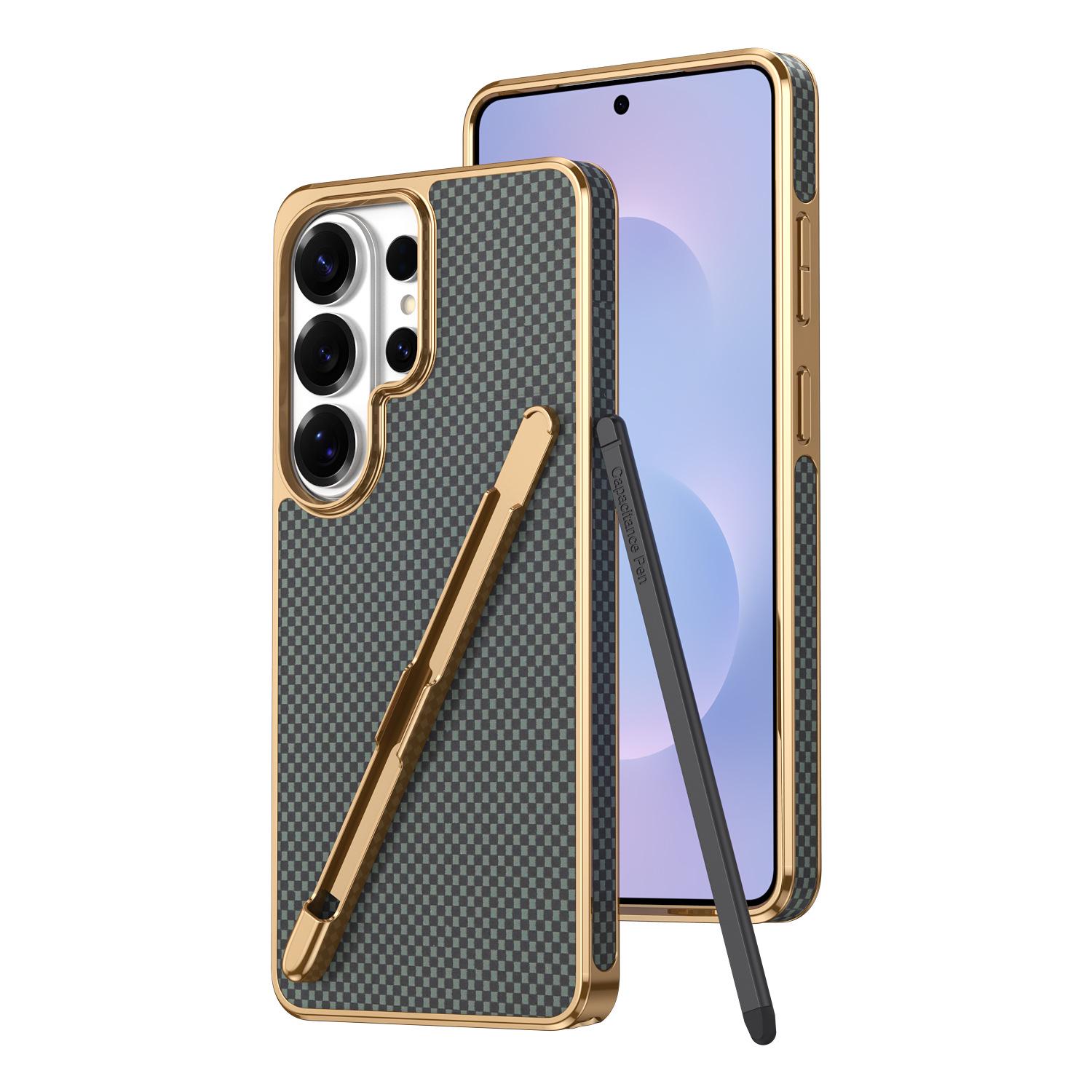 Samsung S25 Ultra Carbon Fiber Phone Case with Pen Slot, Electroplated Business Design, Compatible with S24 FE Galaxy S25 Plus зелёный
Samsung S25 Ultra Carbon Fiber Phone Case with Pen Slot, Electroplated Business Design, Compatible with S24 FE Galaxy S25 Plus зелёный