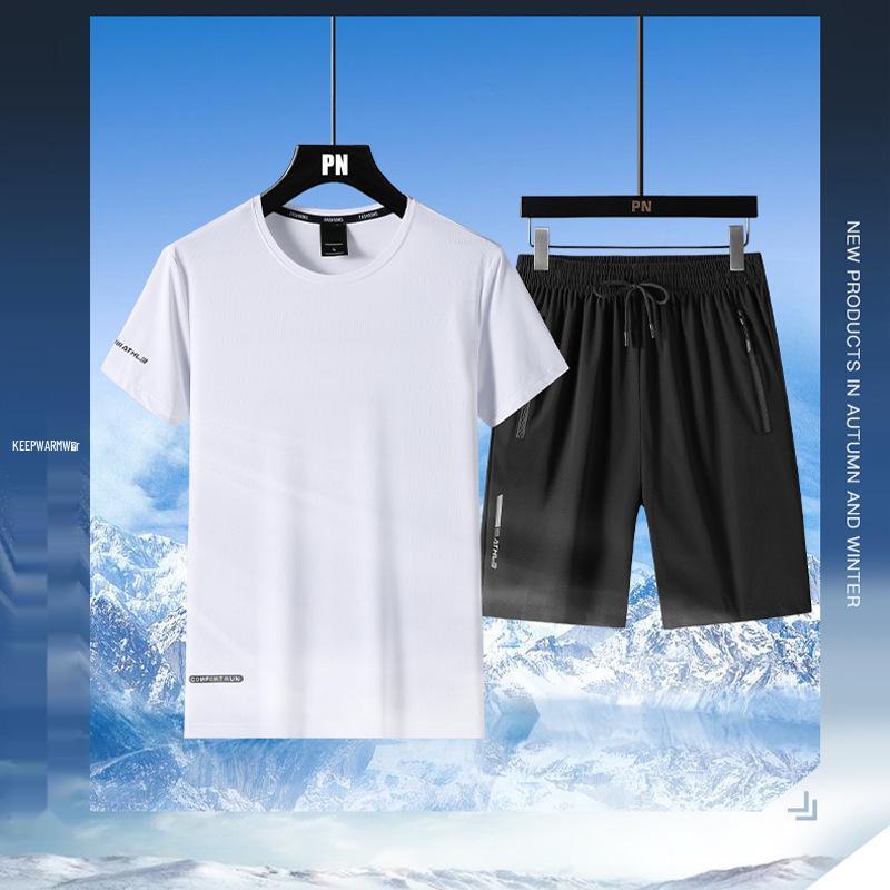 2025 Men s Ice Silk Summer Casual Sports Two-Piece Set: Short Sleeve Top & Long Pants 4XL
2025 Men s Ice Silk Summer Casual Sports Two-Piece Set: Short Sleeve Top & Long Pants 4XL
