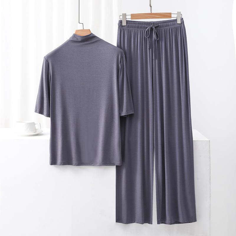 New Seasonal Modal High-Neck Mid-Sleeve Wide-Leg Pants Set - Loose, Casual & Comfortable Fashion Two-Piece Double Extra Large
New Seasonal Modal High-Neck Mid-Sleeve Wide-Leg Pants Set - Loose, Casual & Comfortable Fashion Two-Piece Double Extra Large