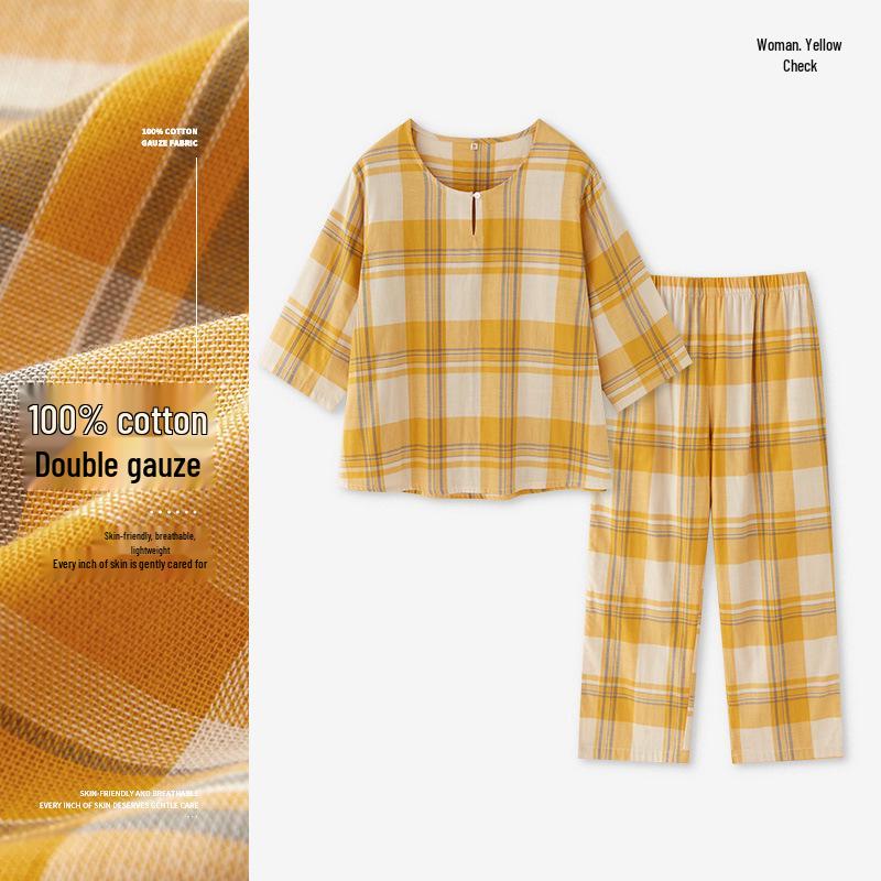 Thoughts 59 Women s Cotton Gauze 3/4 Sleeve Pajamas - Spring/Summer Outdoor Homewear XL (135-145 lbs)
Thoughts 59 Women s Cotton Gauze 3/4 Sleeve Pajamas - Spring/Summer Outdoor Homewear XL (135-145 lbs)