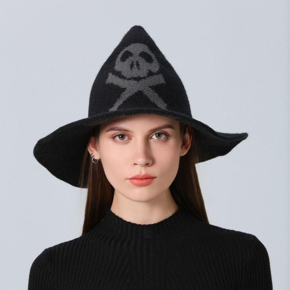 Pointed Crown Halloween Witch Hat Coseplay Wool Knit Hat Unique Wizard Black Hat Costume синий
Pointed Crown Halloween Witch Hat Coseplay Wool Knit Hat Unique Wizard Black Hat Costume синий