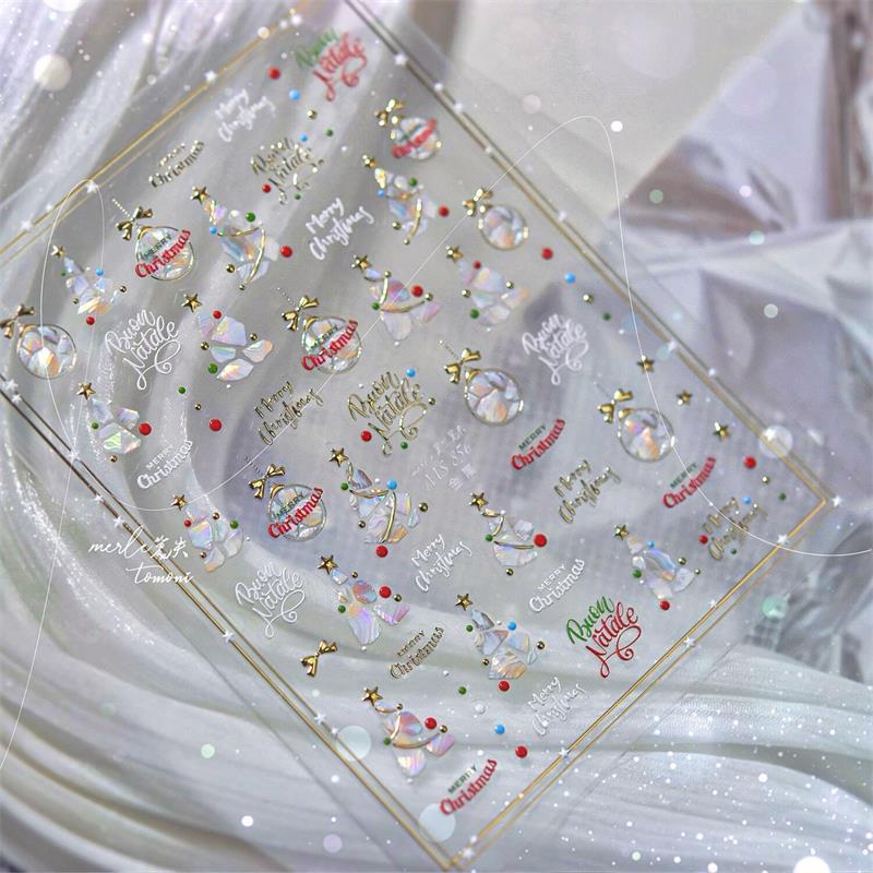 Cute Christmas Style Bow Star Christmas Tree Nail Art Stickers Girly Nail Art Print Embossed Stickers Women Nail Decoration Gift
Cute Christmas Style Bow Star Christmas Tree Nail Art Stickers Girly Nail Art Print Embossed Stickers Women Nail Decoration Gift