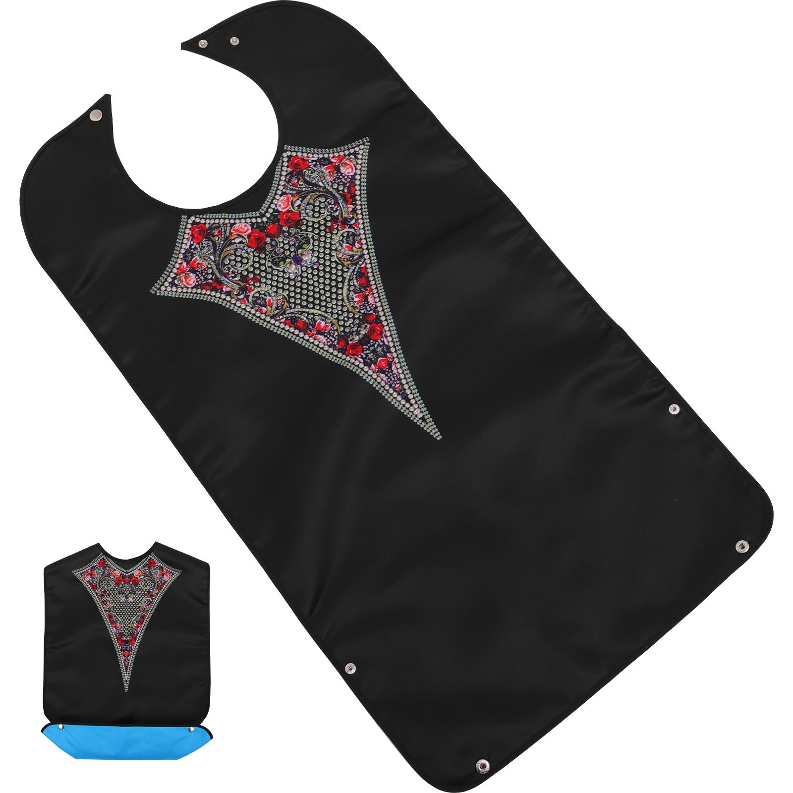 Adult Bib Vintage Court Style Washable Durable Polyester Folding Elderly Feeding Bib Reusable Clothing Protector Snap Button чорний
Adult Bib Vintage Court Style Washable Durable Polyester Folding Elderly Feeding Bib Reusable Clothing Protector Snap Button чорний