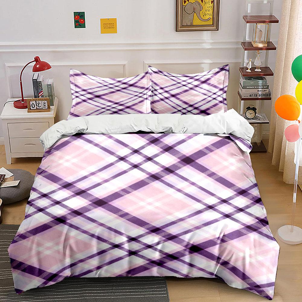 Purple and pink plaid. Bedding sets Duvet cover sets Duvet covers Pillowcases(1 * Duvet Cover 2 * Pillowcases, without duvet insert) 135x200cm
Purple and pink plaid. Bedding sets Duvet cover sets Duvet covers Pillowcases(1 * Duvet Cover 2 * Pillowcases, without duvet insert) 135x200cm