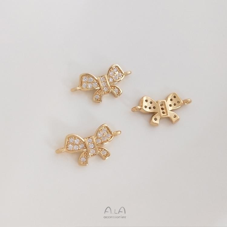 14K Gold-Filled Bow Pendant with Micro-Paved Zircon for DIY Necklace & Bracelet Jewelry
14K Gold-Filled Bow Pendant with Micro-Paved Zircon for DIY Necklace & Bracelet Jewelry