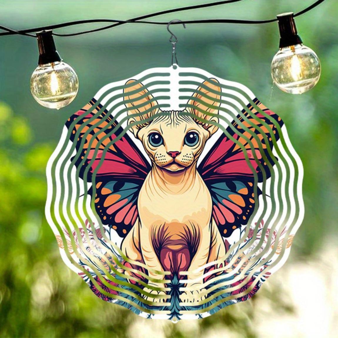 Metal Rotating Wind Chime with Winged Cat Design Dual Direction Wind Powered Outdoor Decor for Garden Patio Yard
Metal Rotating Wind Chime with Winged Cat Design Dual Direction Wind Powered Outdoor Decor for Garden Patio Yard
