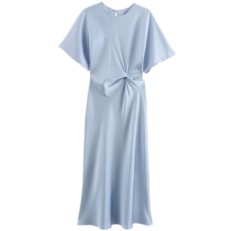 Fashion Style 2024 Autumn New Women s Clothing Bow Tie Silk Satin Texture round Neck Short Sleeve Dress 8372270 Blue L
Fashion Style 2024 Autumn New Women s Clothing Bow Tie Silk Satin Texture round Neck Short Sleeve Dress 8372270 Blue L