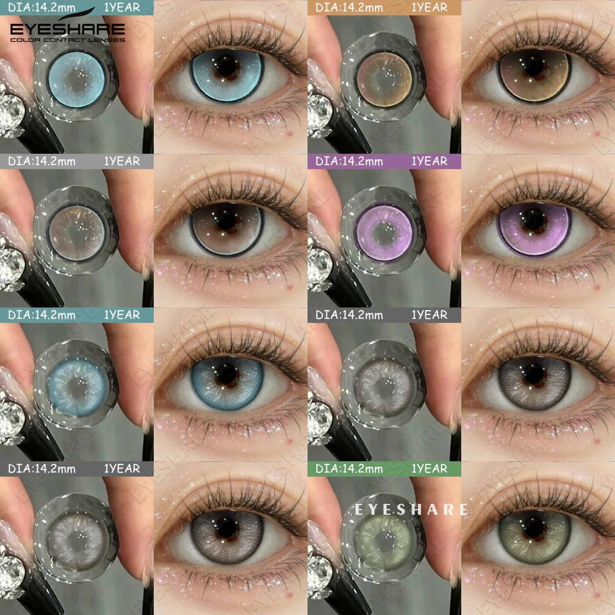 Eyeshare Цветные контактные линзы 14,2 мм, фиолетовые контактные линзы, зеленые модные цветные линзы, коричневые натуральные мягкие линзы для глаз, 1 пара
Eyeshare Цветные контактные линзы 14,2 мм, фиолетовые контактные линзы, зеленые модные цветные линзы, коричневые натуральные мягкие линзы для глаз, 1 пара