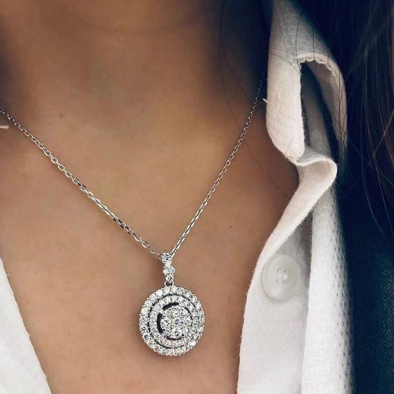 CAOSHI Gorgeous Round Bling Cubic Zirconia Pendant Necklace for Women Elegant Engagement Statement Jewelry Hot Sale Accessories 42cm 5cm
CAOSHI Gorgeous Round Bling Cubic Zirconia Pendant Necklace for Women Elegant Engagement Statement Jewelry Hot Sale Accessories 42cm 5cm