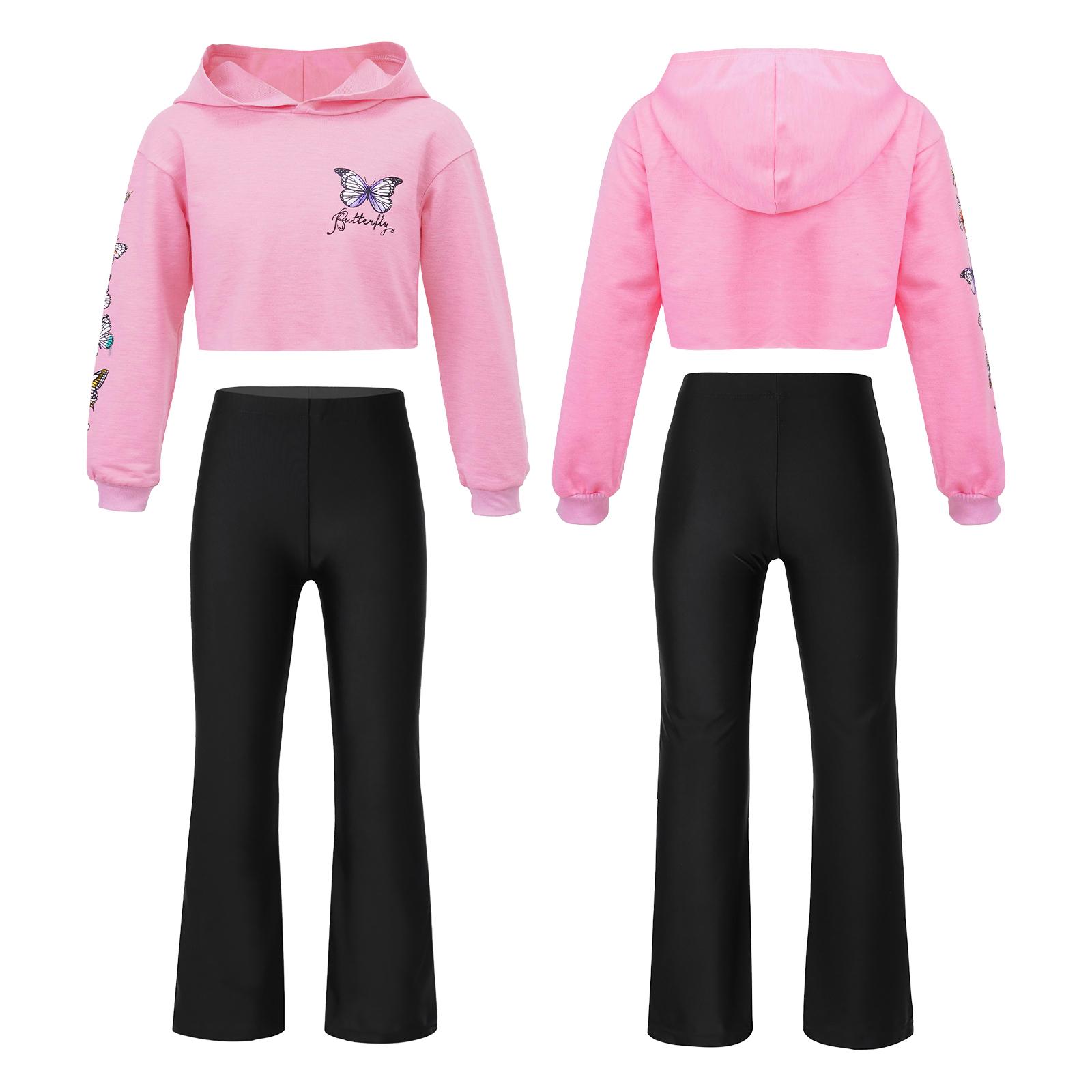 Дитячий стильний комплект одягу для дівчаток, укорочений топ з довгим рукавом і довгими штанцями на еластичному поясі 13-14 Years рожевий
Дитячий стильний комплект одягу для дівчаток, укорочений топ з довгим рукавом і довгими штанцями на еластичному поясі 13-14 Years рожевий