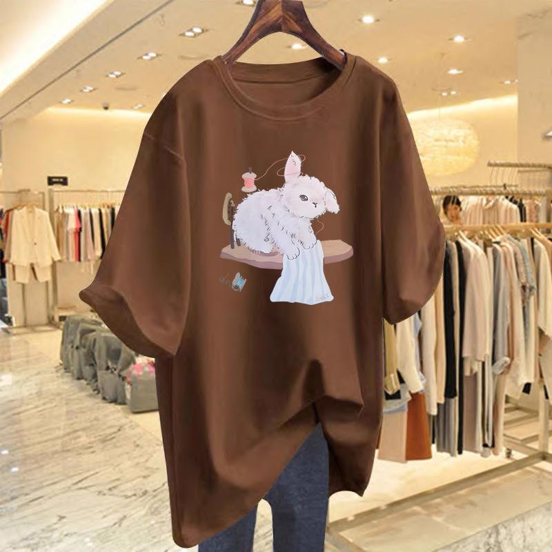 Весняно-літня футболка з чистої бавовни з новим мультяшним принтом, біла, з коротким рукавом, жіноча, вільна, середньої довжини, топ, нижня сорочка XXXL
Весняно-літня футболка з чистої бавовни з новим мультяшним принтом, біла, з коротким рукавом, жіноча, вільна, середньої довжини, топ, нижня сорочка XXXL