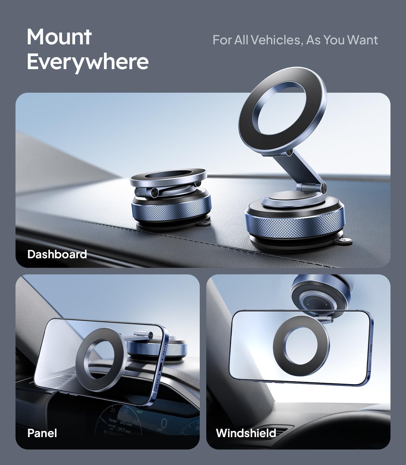 Magnetic Car Phone Holder for iPhone 17 Pro Max 16 15 14 13 12 Air Plus, 360° Adjustable, 80LBS Suction & 3000gf Magnetic United States
Magnetic Car Phone Holder for iPhone 17 Pro Max 16 15 14 13 12 Air Plus, 360° Adjustable, 80LBS Suction & 3000gf Magnetic United States