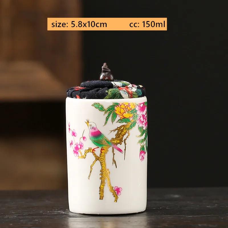 Chinese Ceramic Tea Jar Sealed Tea Storage Tin Portable Moisture-proof Pu er Tea Box Tradition Tea Accessories Coffee Container
Chinese Ceramic Tea Jar Sealed Tea Storage Tin Portable Moisture-proof Pu er Tea Box Tradition Tea Accessories Coffee Container
