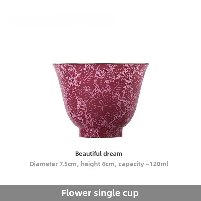 Handmade Ceramic Teacup Double Color Carved Floral Chinese Gongfu Tea Set Personal Master Cup for Tea Ceremony Festival Gift 200ml
Handmade Ceramic Teacup Double Color Carved Floral Chinese Gongfu Tea Set Personal Master Cup for Tea Ceremony Festival Gift 200ml