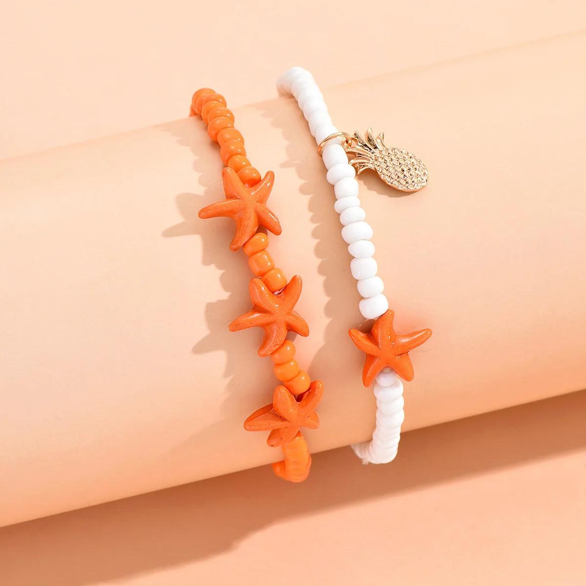 2024 New Boho Starfish Stone Beaded Double Layer Anklets for Women Charm Pineapple Pendant Summer Beach Zircon Accessories Gift
2024 New Boho Starfish Stone Beaded Double Layer Anklets for Women Charm Pineapple Pendant Summer Beach Zircon Accessories Gift
