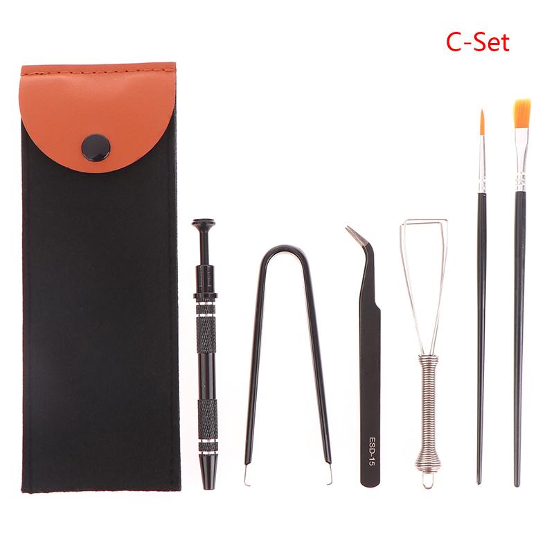 1 комплект инструментов для чистки клавиатуры, металлический съемник клавиш, держатель стержня, съемник переключателей, смазочный карандаш, щеточка для смазки с сумкой для хранения
1 комплект инструментов для чистки клавиатуры, металлический съемник клавиш, держатель стержня, съемник переключателей, смазочный карандаш, щеточка для смазки с сумкой для хранения