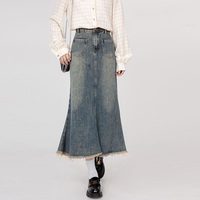 Дизайн Sense Burlap Vintage Женская летняя юбка с высокой талией, тонкая, средней длины, юбка-бюстье из денима, универсальная, удобная, модная XXL джинсовый
Дизайн Sense Burlap Vintage Женская летняя юбка с высокой талией, тонкая, средней длины, юбка-бюстье из денима, универсальная, удобная, модная XXL джинсовый