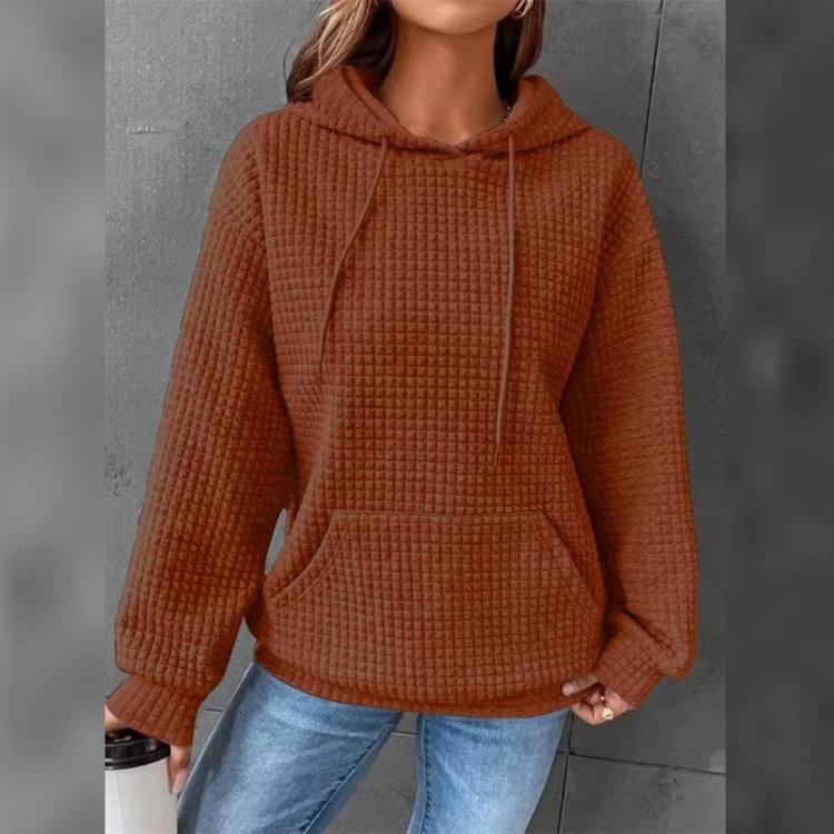 Solid Color Women Long Sleeve Pullover Hoodie with Pocket Plaid Round Neck XXL коричневый
Solid Color Women Long Sleeve Pullover Hoodie with Pocket Plaid Round Neck XXL коричневый