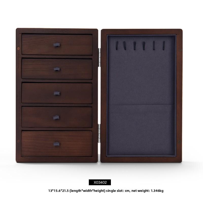 Walnut Jewelry Storage Box Solid Wood Magnetic Multi-Layer Drawer Jewelry Organizer
Walnut Jewelry Storage Box Solid Wood Magnetic Multi-Layer Drawer Jewelry Organizer