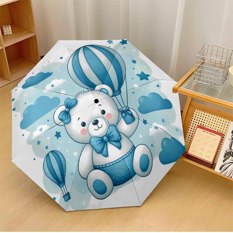 Teddy Bear with Ribbons and Flowers Printed umbrella windproof folding umbrella portable sun and rain umbrella suitable for gifting
Teddy Bear with Ribbons and Flowers Printed umbrella windproof folding umbrella portable sun and rain umbrella suitable for gifting