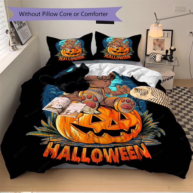 3pcs Scary Bear Pumpkin Halloween Quilt Cover Set (1 Quilt Cover + 2 Pillowcases 135x200cm
3pcs Scary Bear Pumpkin Halloween Quilt Cover Set (1 Quilt Cover + 2 Pillowcases 135x200cm